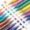 Ohuhu Glitter Markers Pen 18 Glitter Colors Metallic Shimmer Marker Fine Point Tip Water-based Ink for Kids Adults DIY Crafts Greeting Birthday Cards Making Poster Album Scrapbooking Mugs Wood